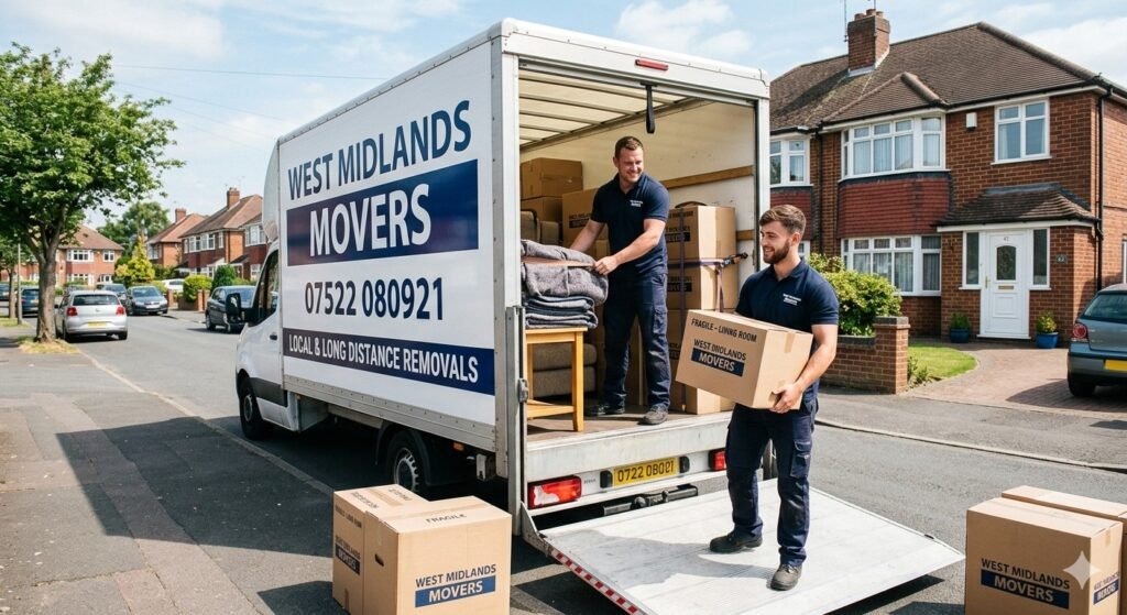 Professional local removals team helping with a safe house move